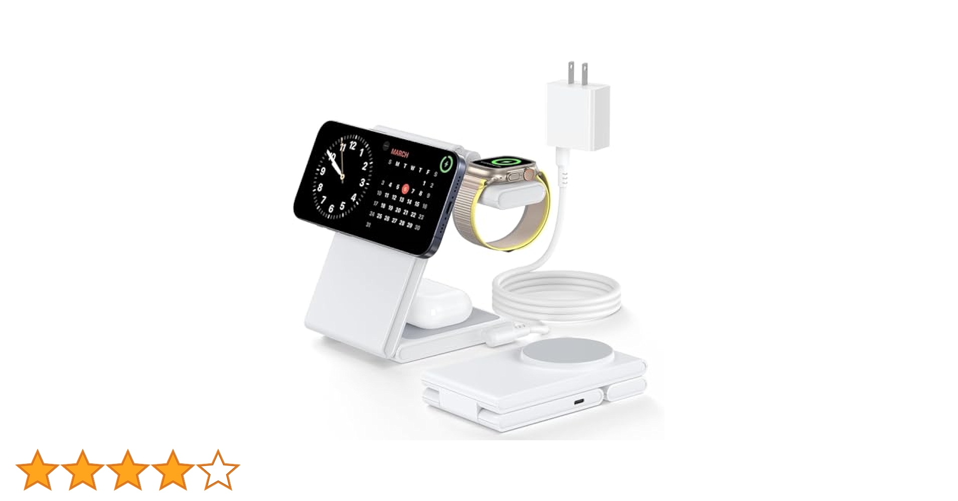 ワイヤレス充電器 iPhone 正規品 スタンド型 ワイヤレス充電器 ホワイト iPhone 充電 ワイヤレス